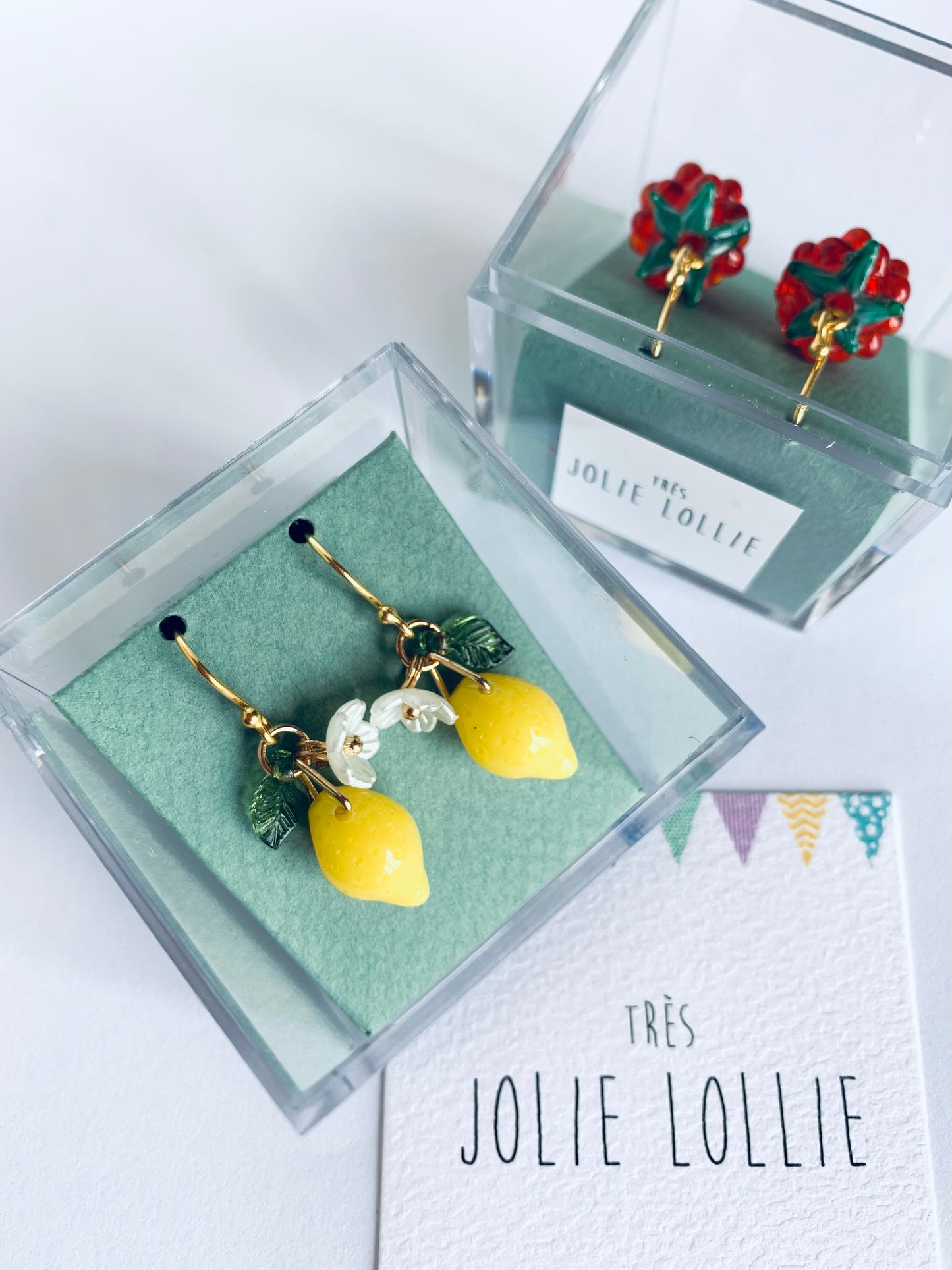 Floral Lemon Earrings