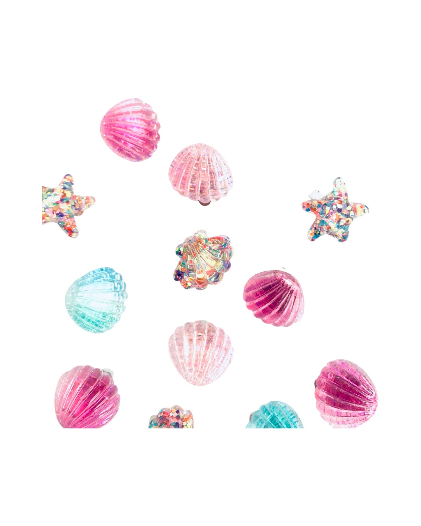 Mermaid Shell Clip Earrings