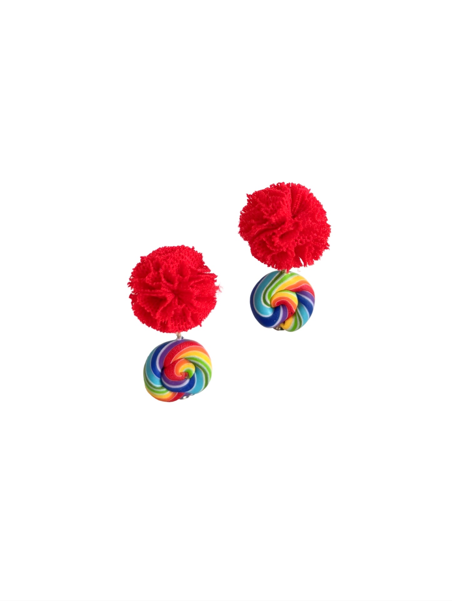 Strawberry Dangle Clip Earrings
