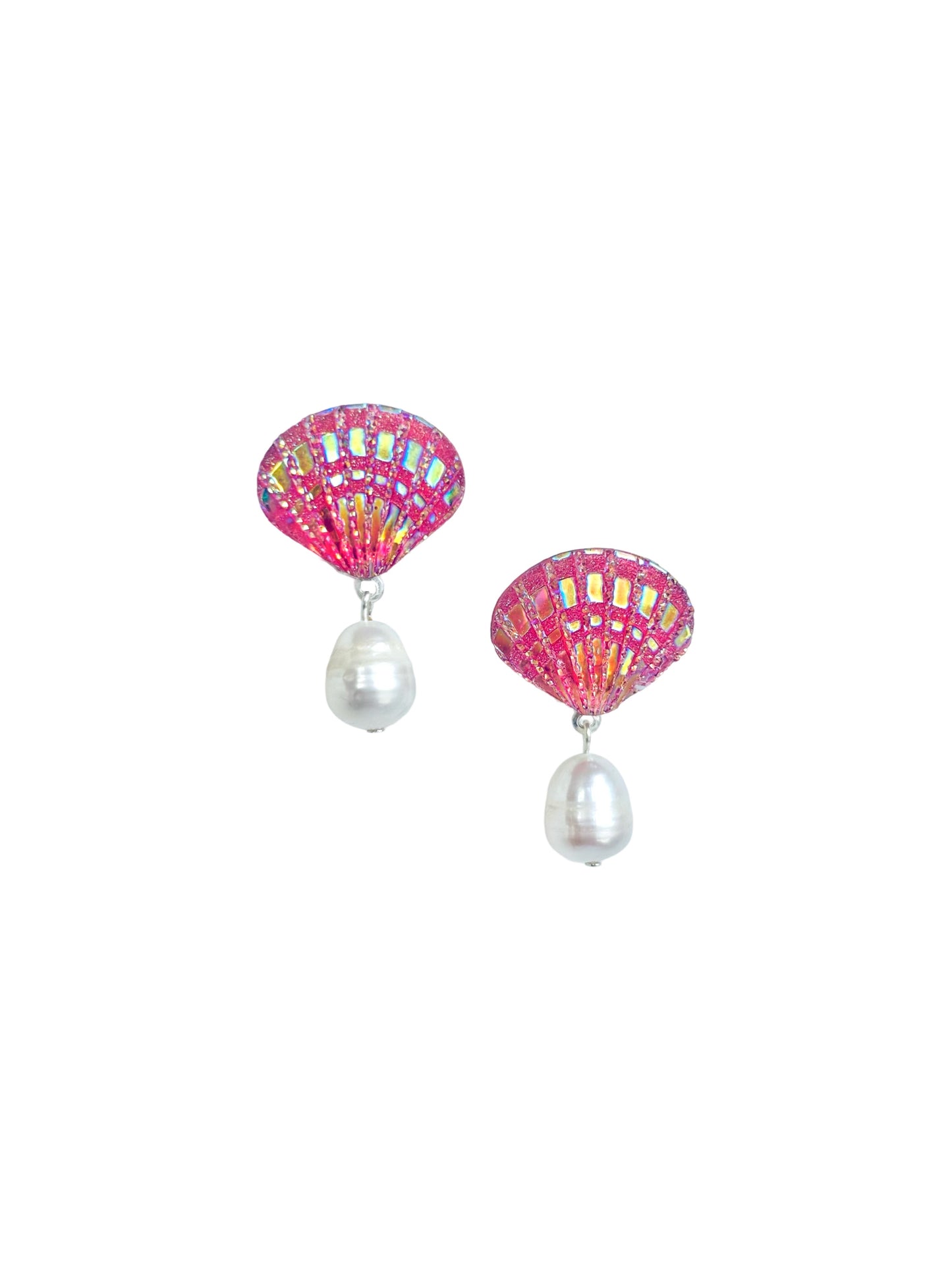 Mermaid Shell Clip Earrings