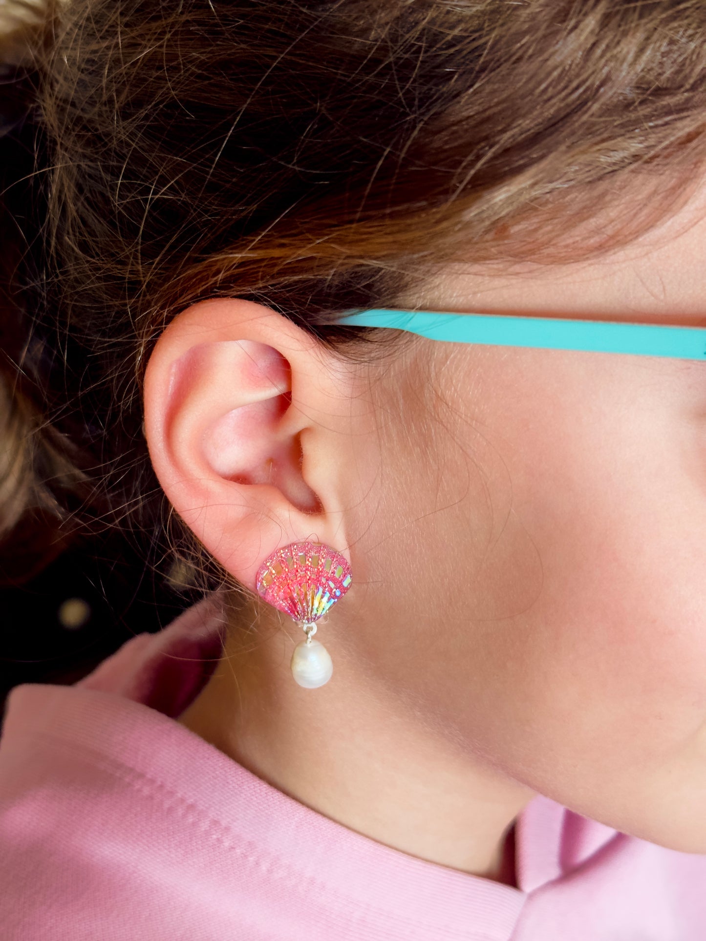 Mermaid Shell Clip Earrings