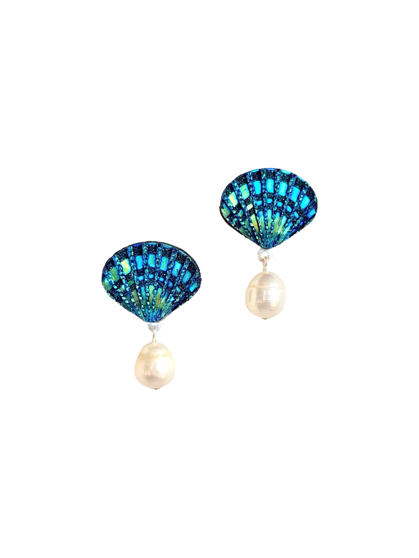 Mermaid Shell Clip Earrings