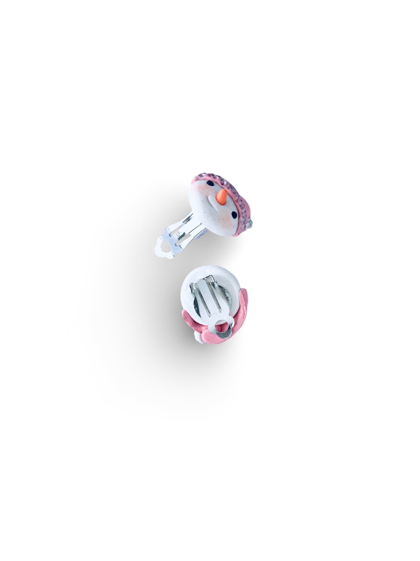Snowman Clip Earrings