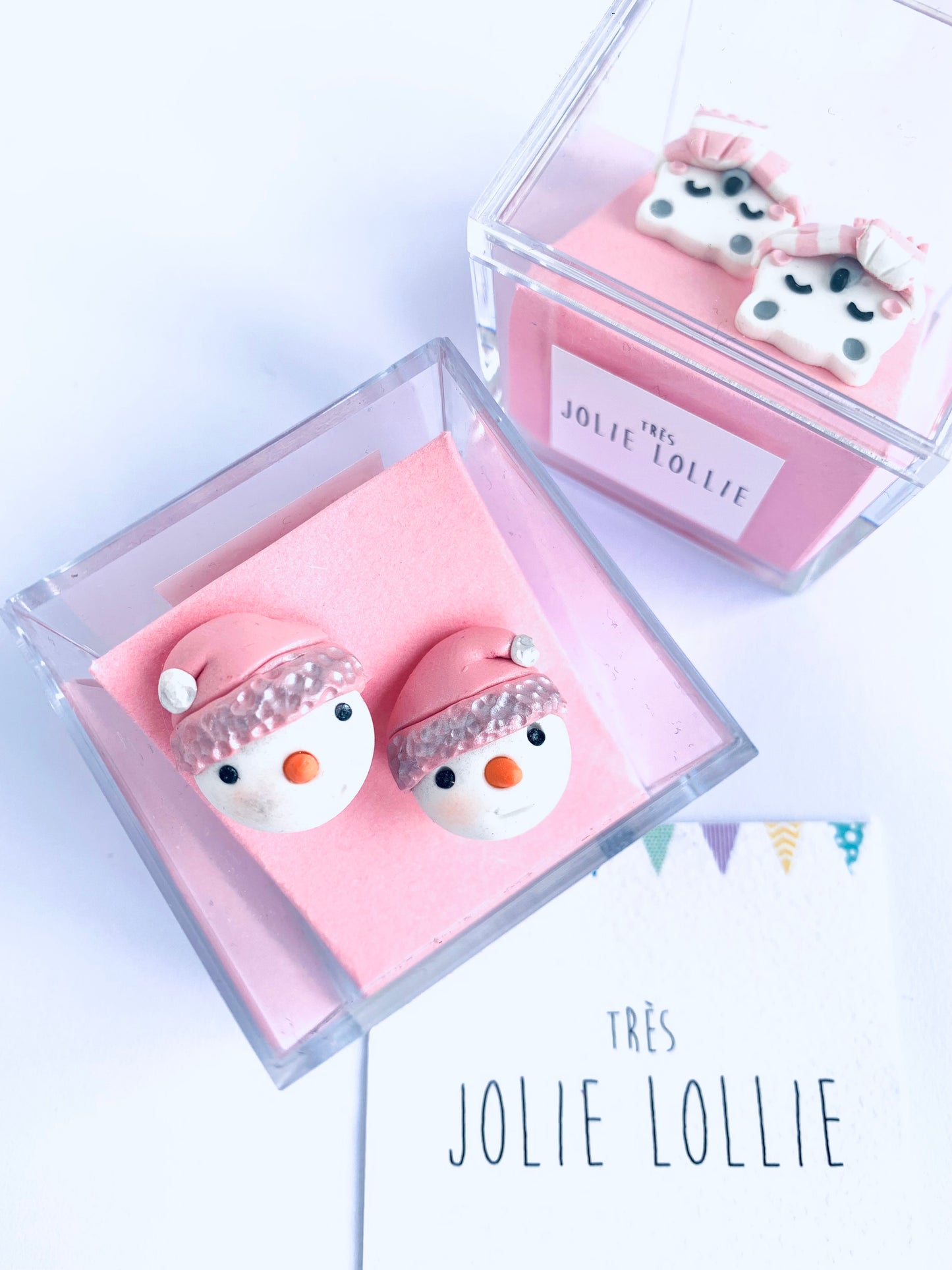 Snowman Clip Earrings