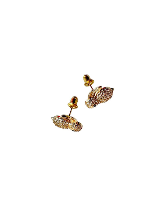 Unicorn Stone Stud Earring / Unicorn Gold Embellished Stud Earring