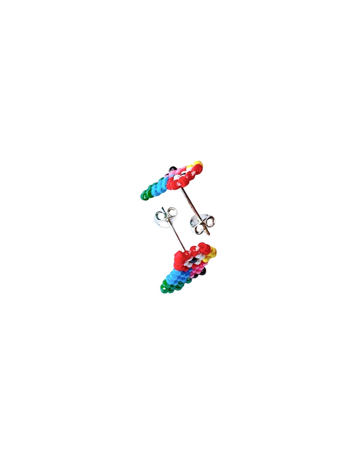 Miyuki Frog Silver Stud Earring