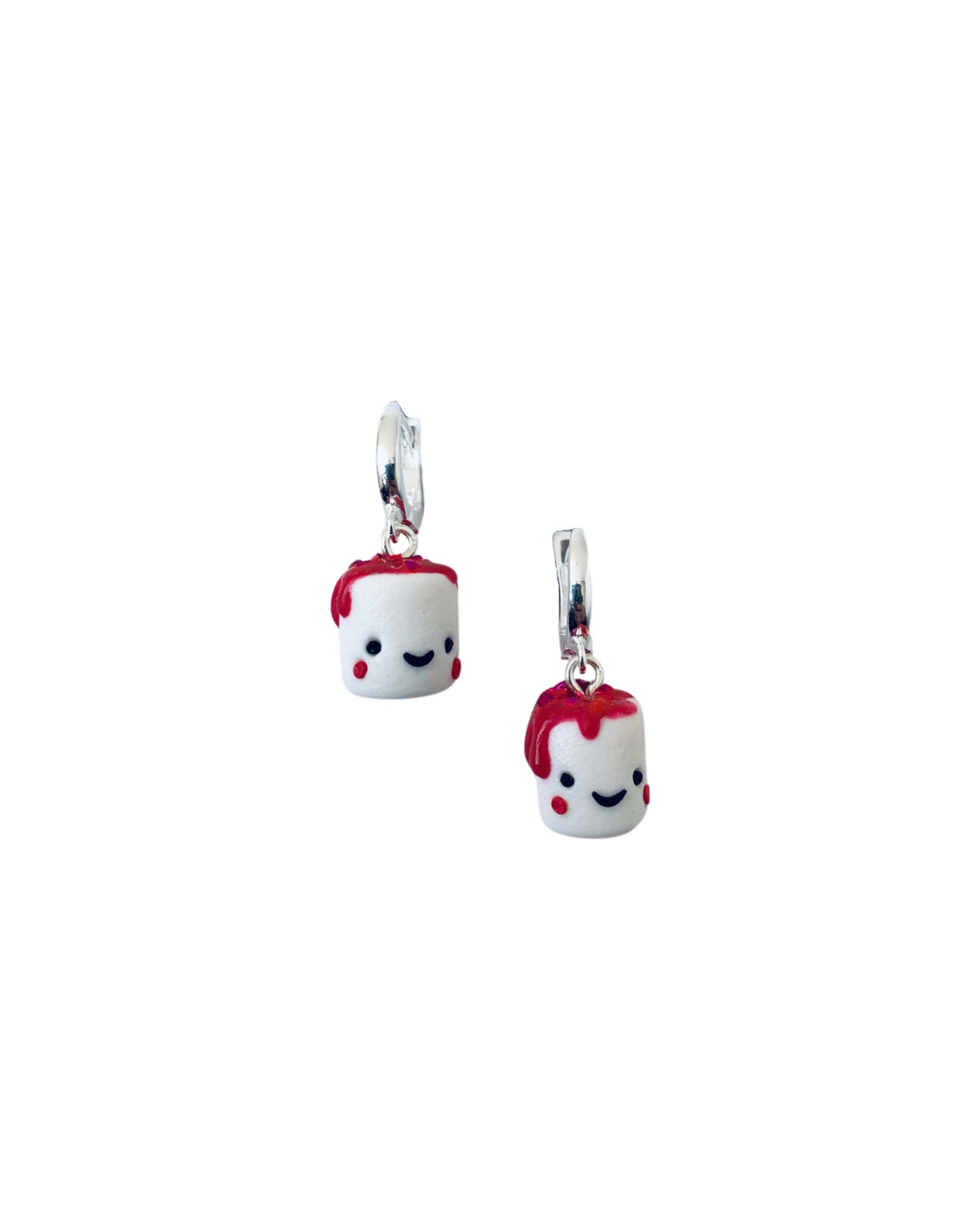 Sauced Marshmallow Silver Earrings