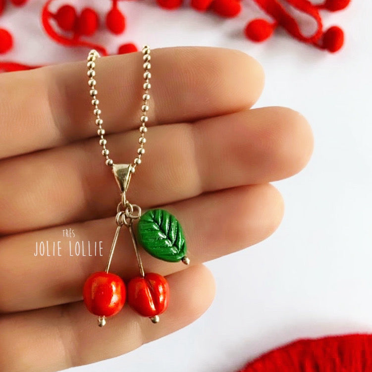 Cherry Silver Necklace