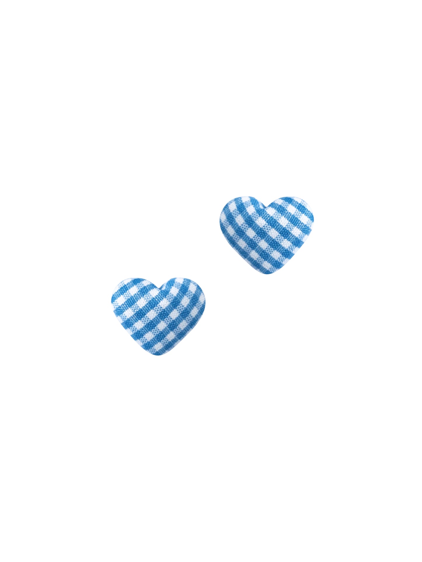 Pöti Square Heart Clip Earrings - Blue