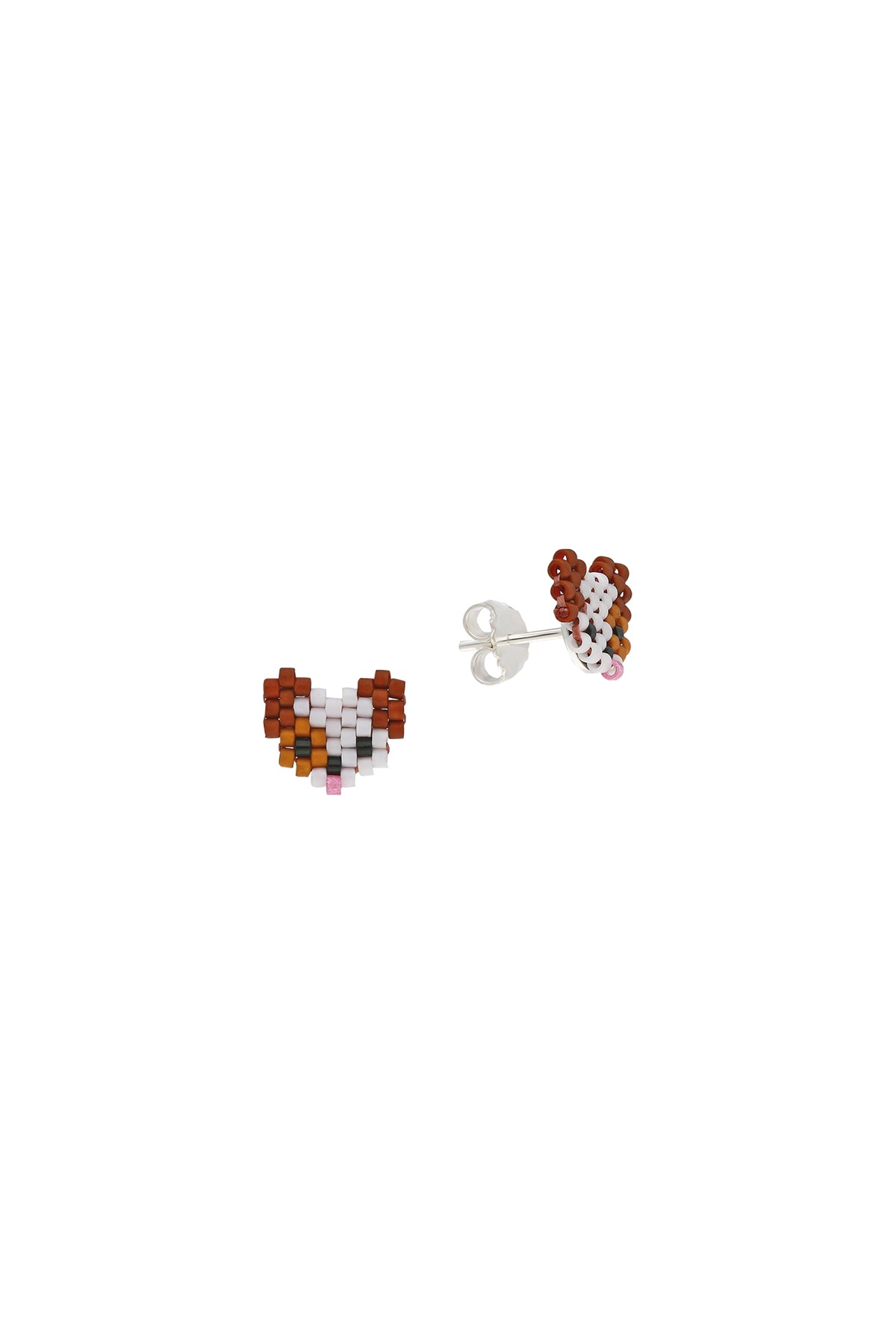 Miyuki Dog Silver Stud Earring