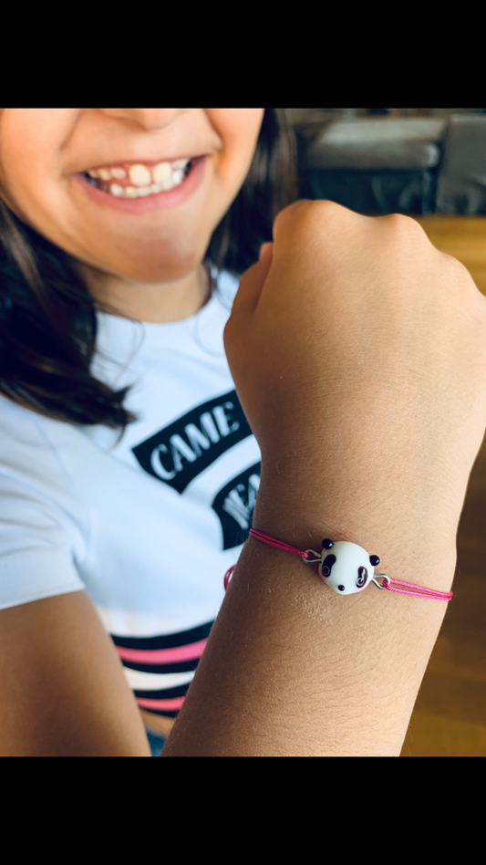 Glass Panda Bracelet