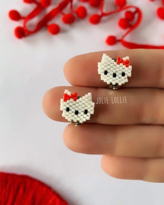 Hello Kitty Klips Küpe