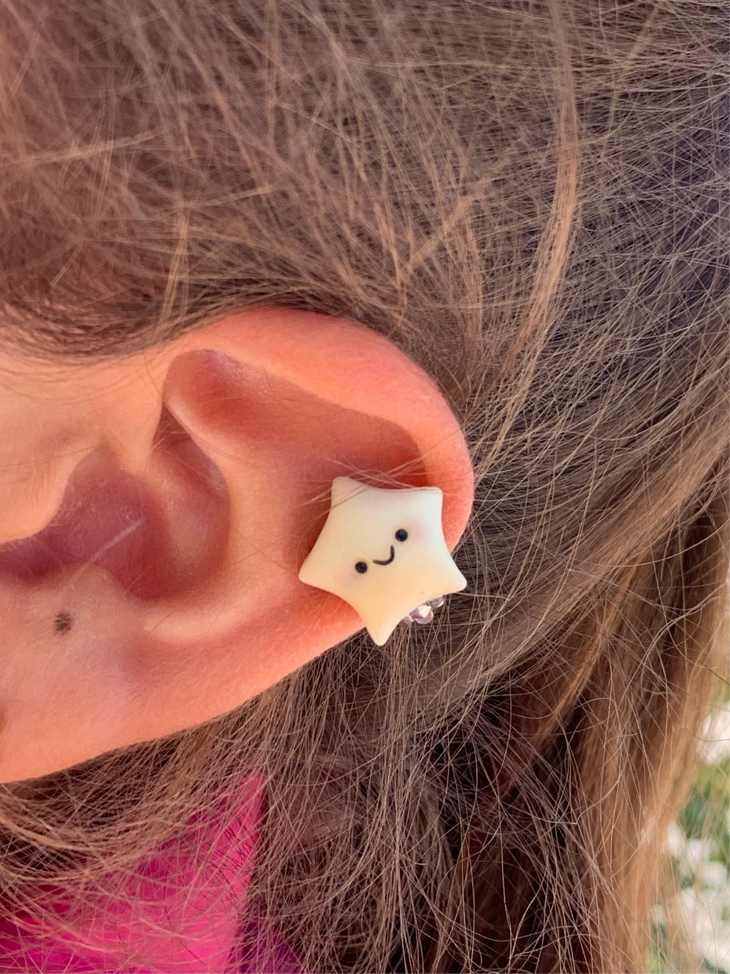 Night Shining Star Clip Earrings