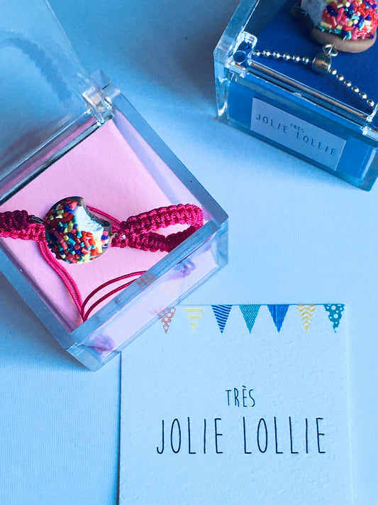 Eti Puf Bileklik - Pembe