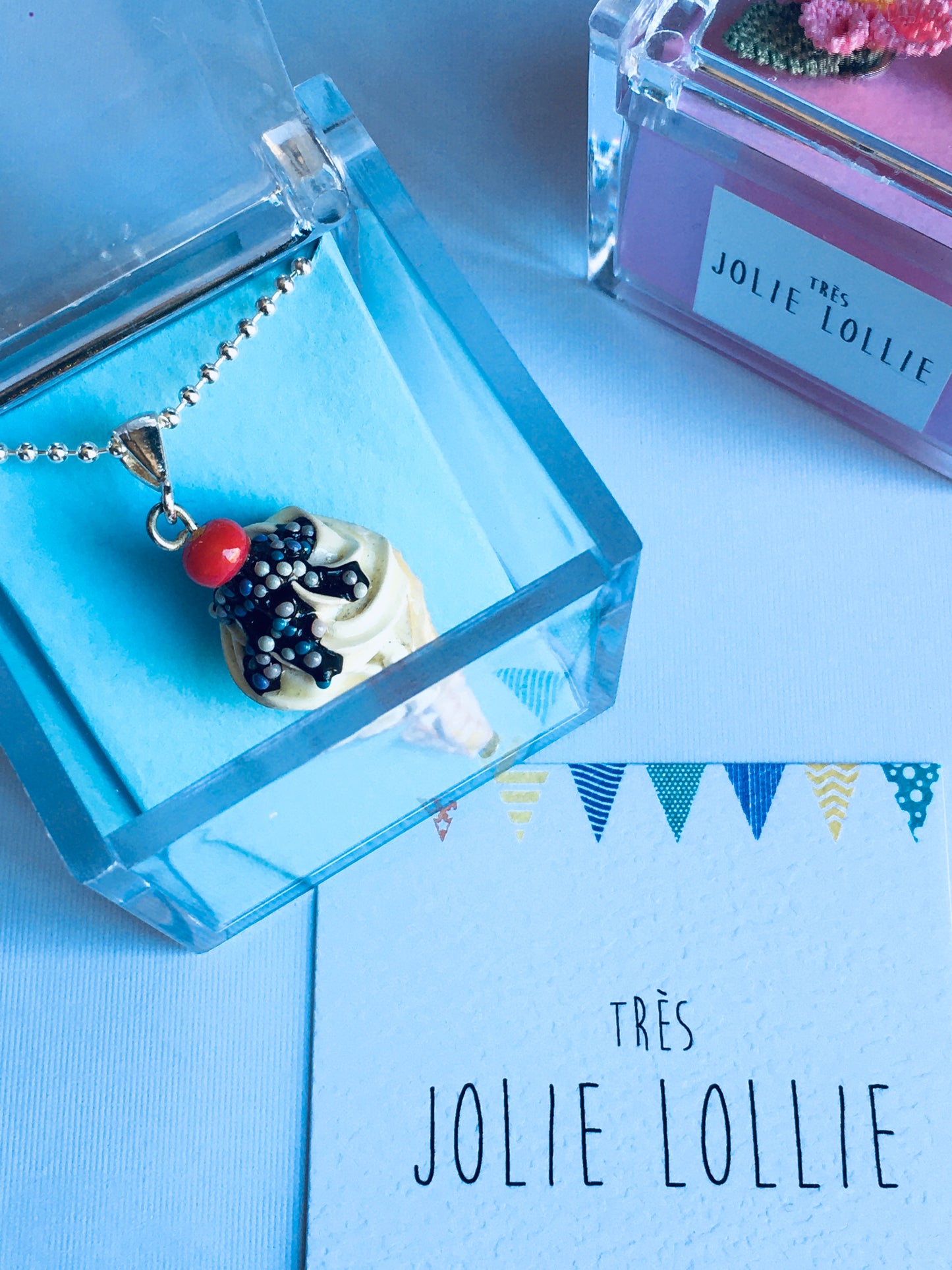 Ice Cream Silver Necklace