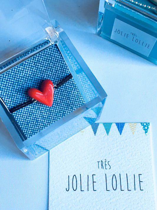 Glass Heart Bracelet