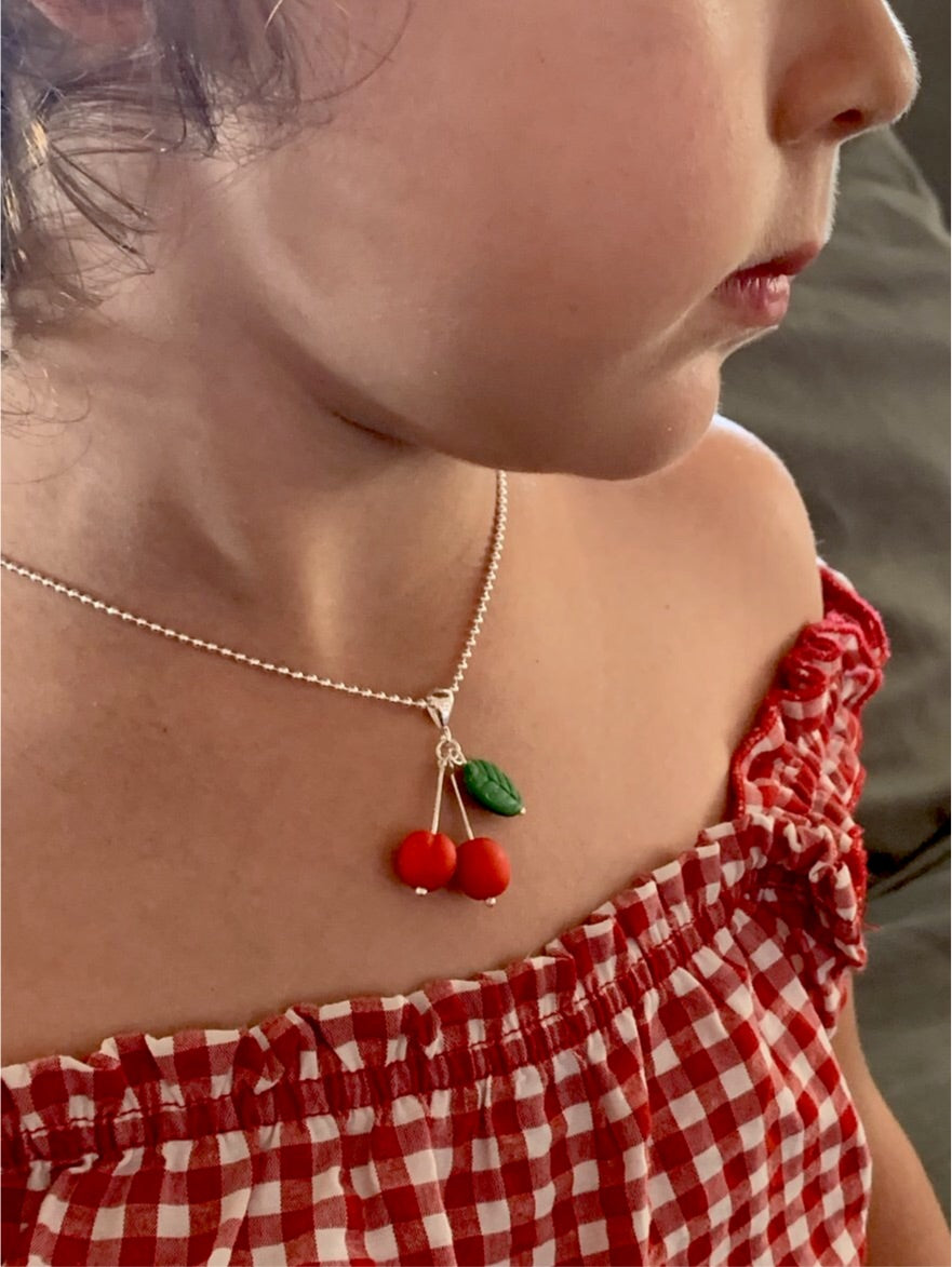 Cherry Silver Necklace