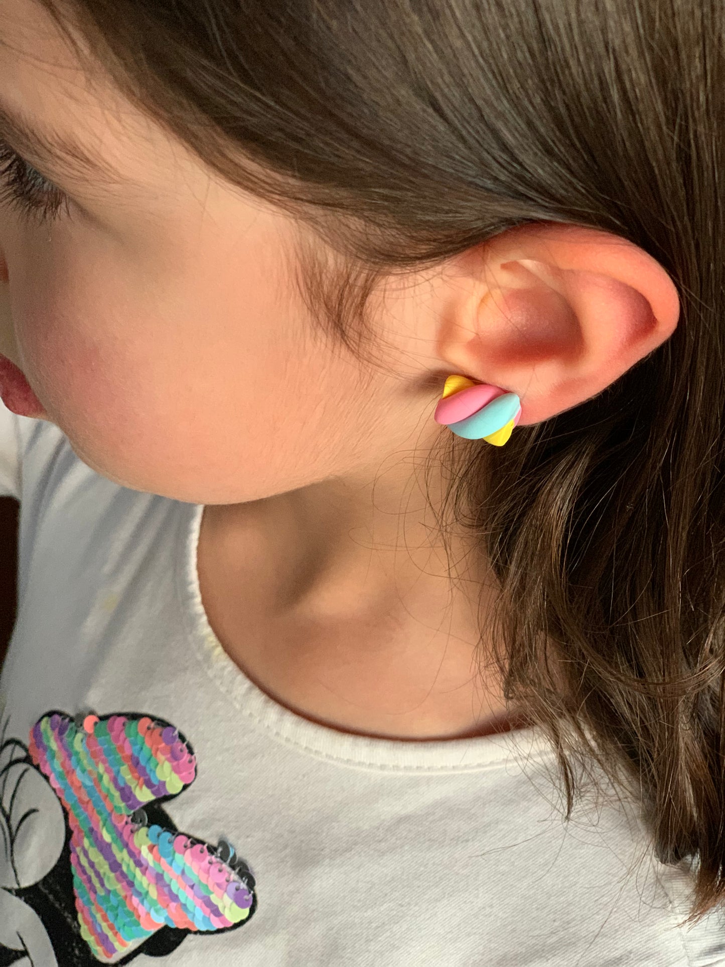 Marshmallow Clip Earrings