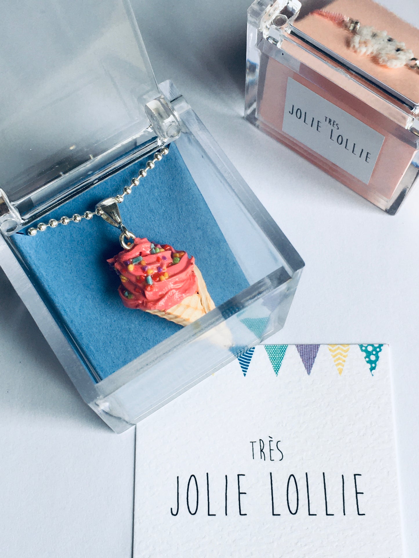 Ice Cream Silver Necklace