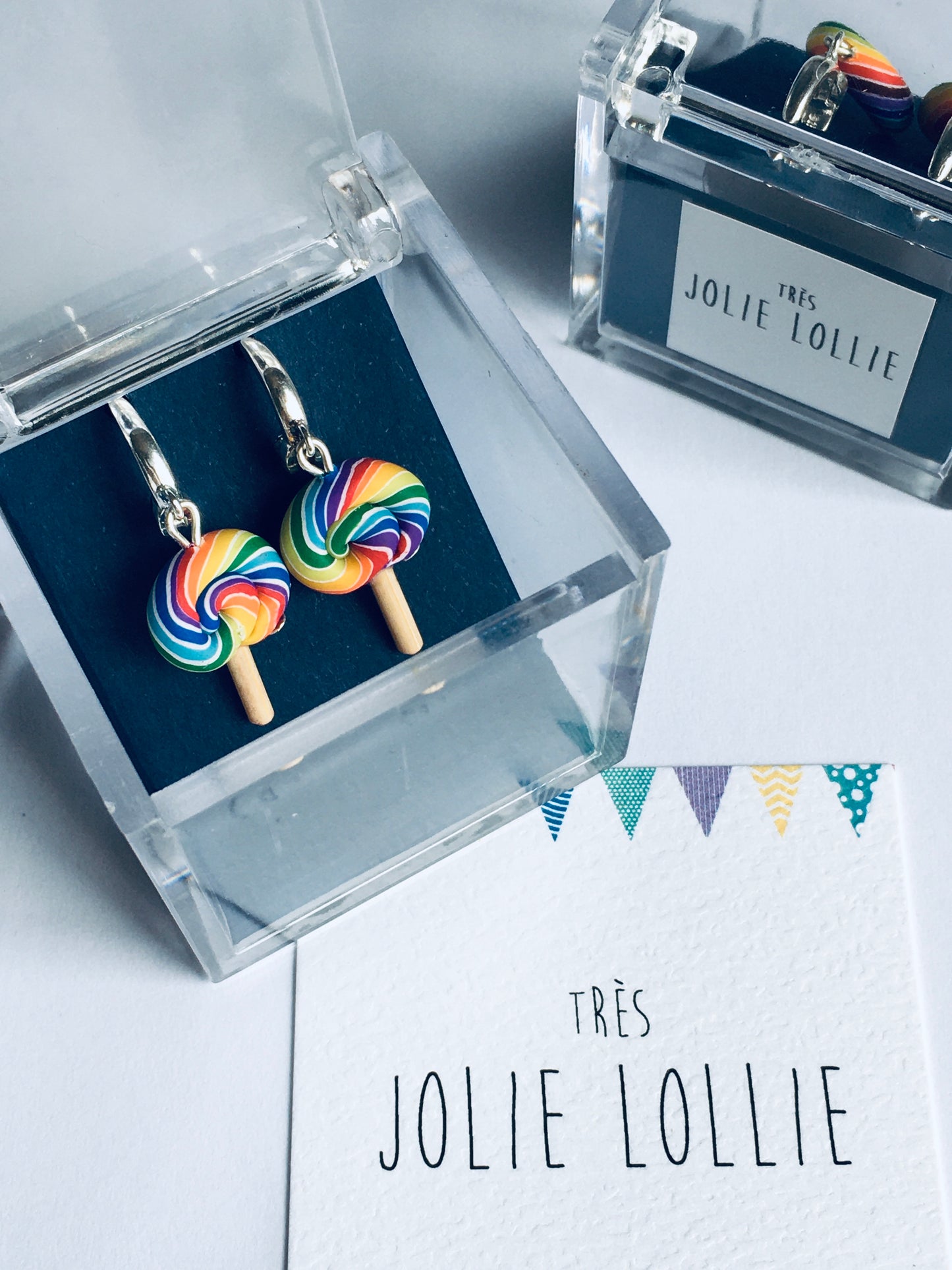 Lollipop Silver Earrings