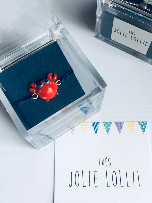 Glass Crab Bracelet