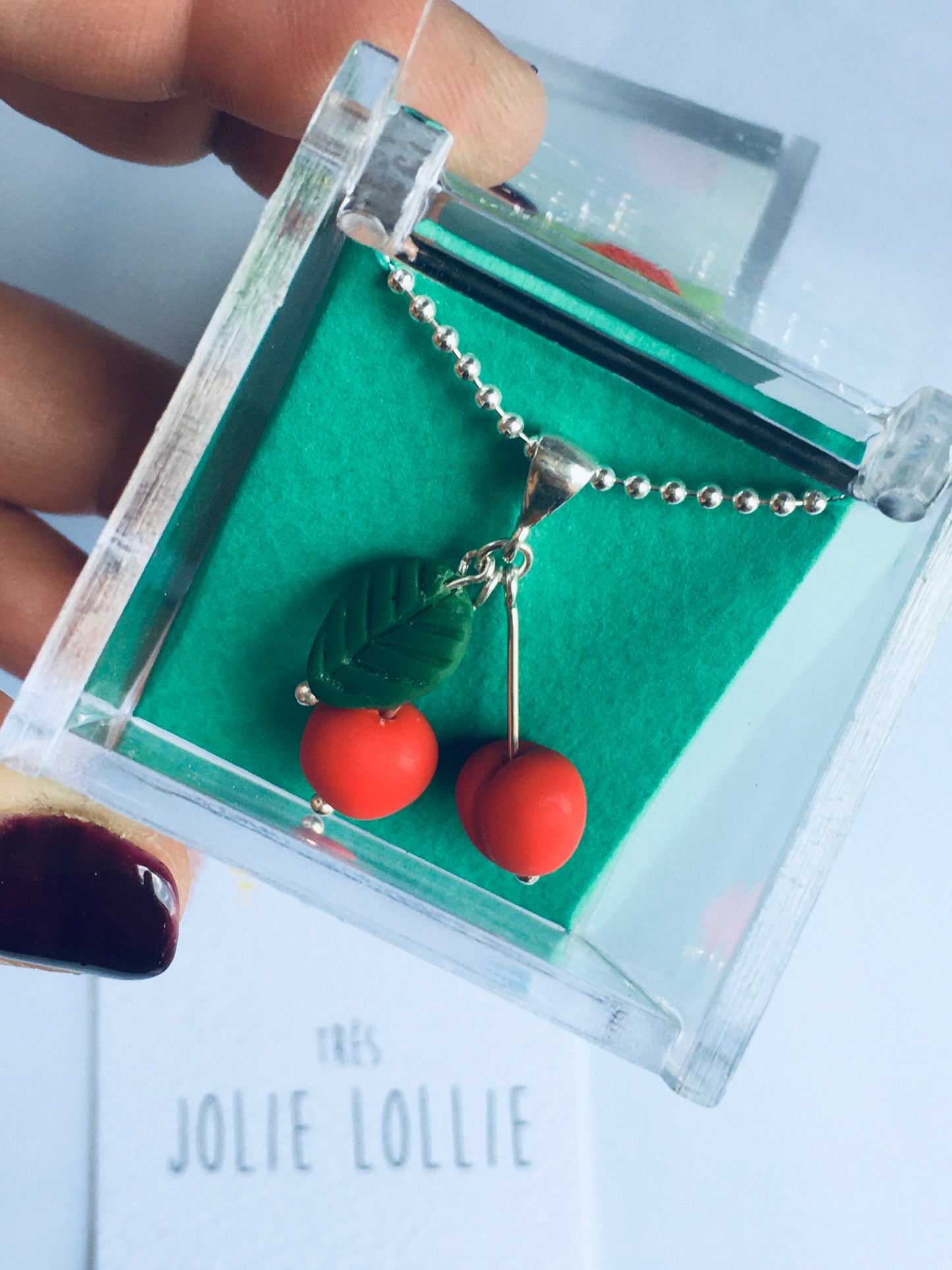 Cherry Silver Necklace
