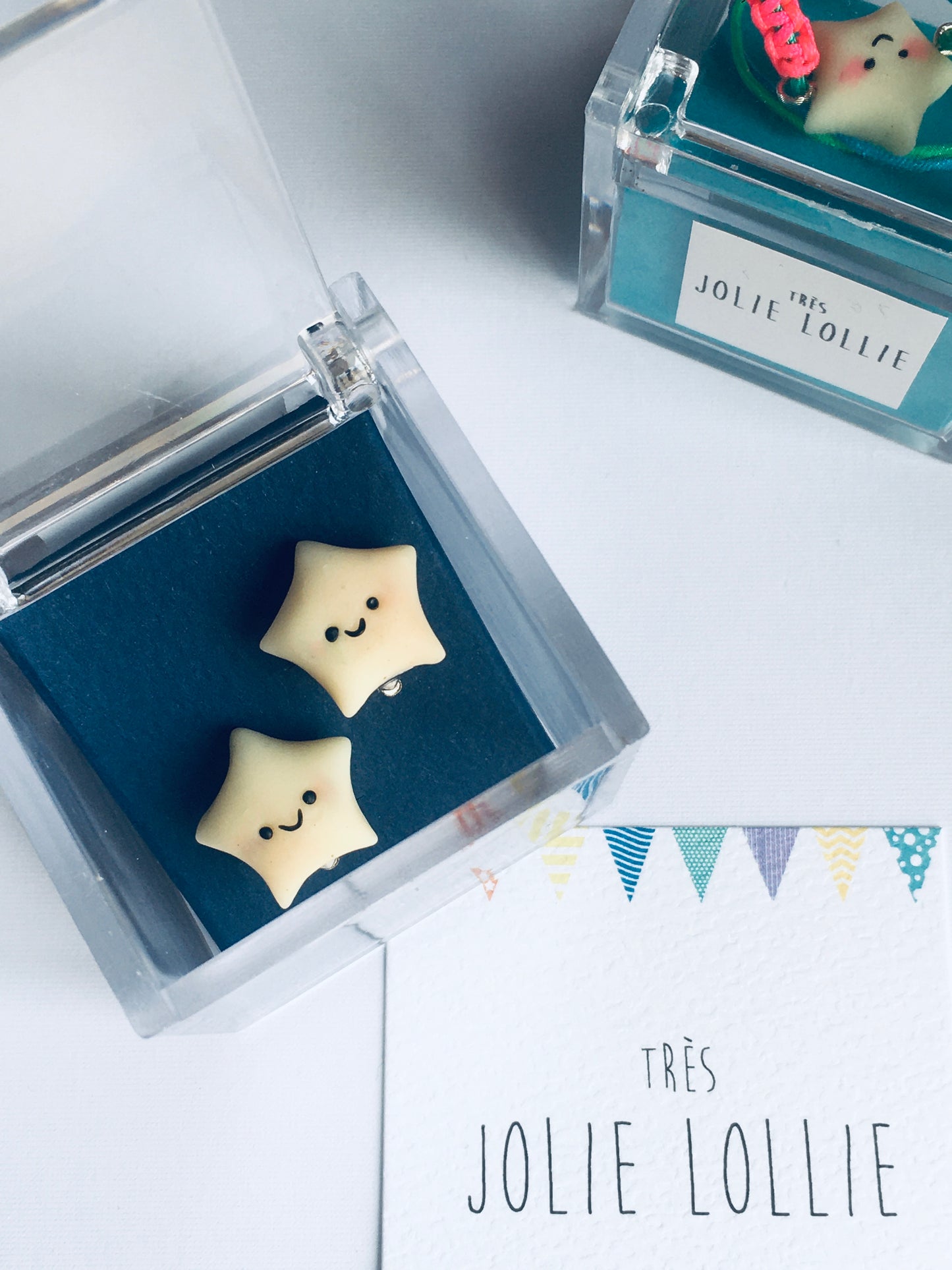 Night Shining Star Clip Earrings