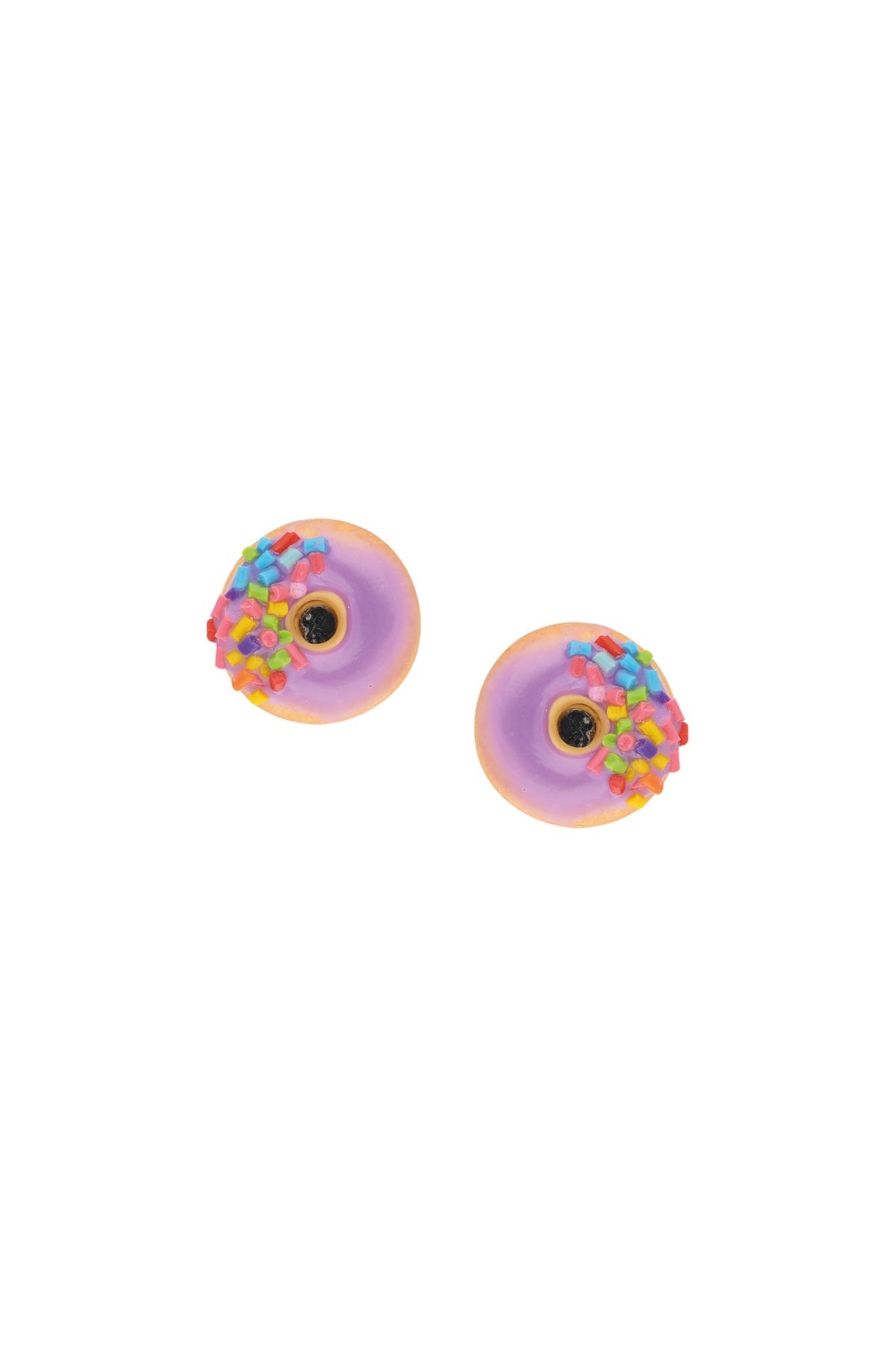 Donut Klips Küpe - Mor
