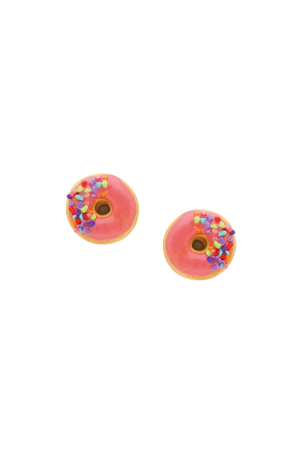 Donut Klips Küpe - Pembe