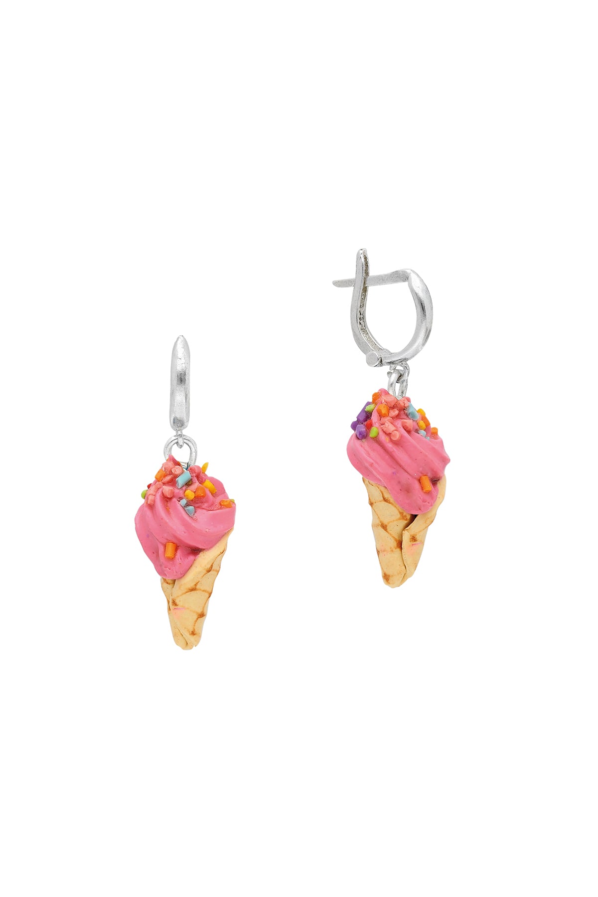 Ice Cream Silver Earrings