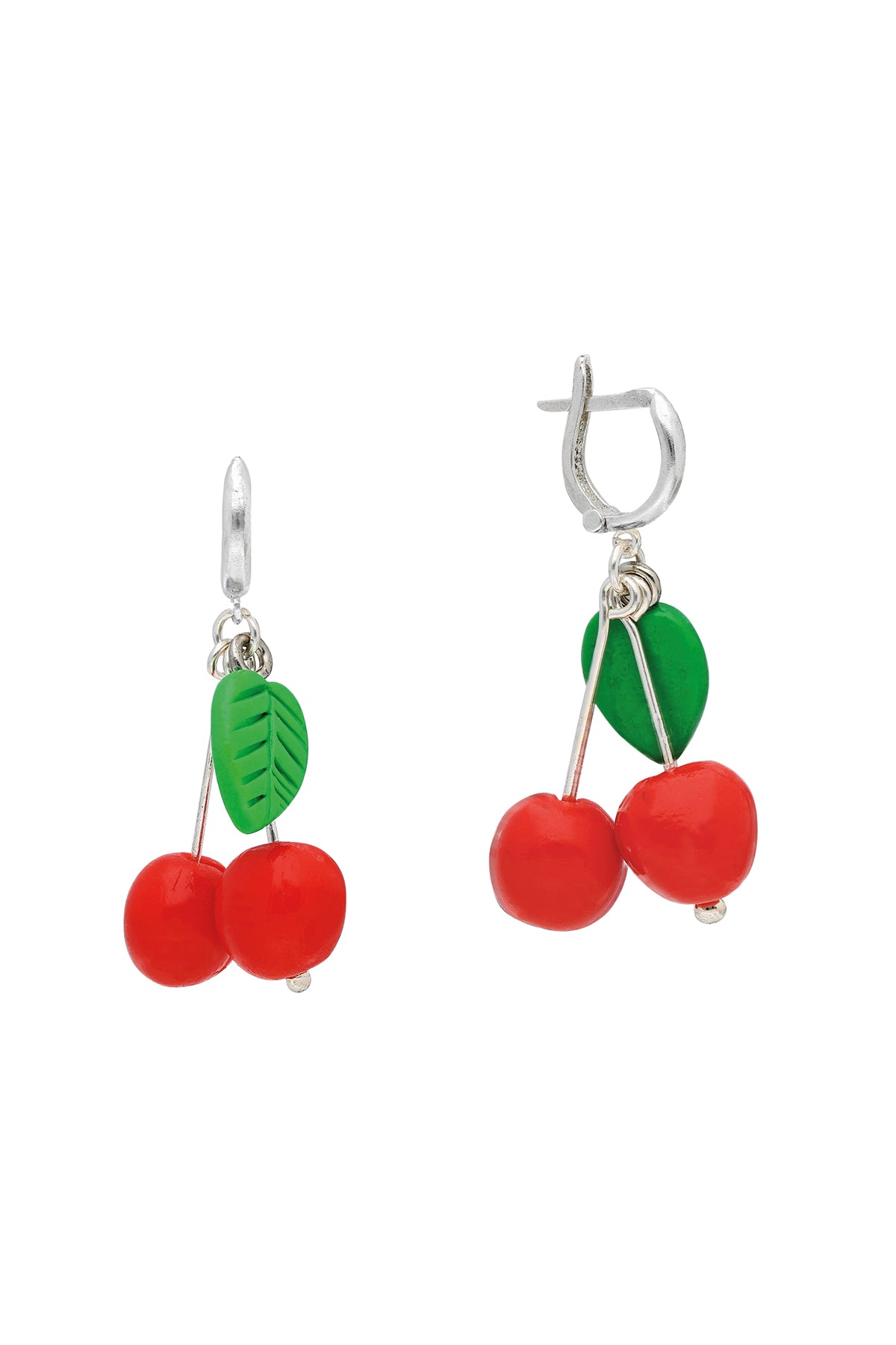 Cherry Silver Earrings