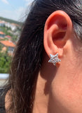 Disco Yıldız Gümüş Stud Küpe / Disco Star Silver Stud Earring