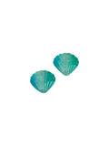 Deniz Kabuğu Klips Küpe - Turkuaz / Sea Shell Clip-on Earring - Turquoise