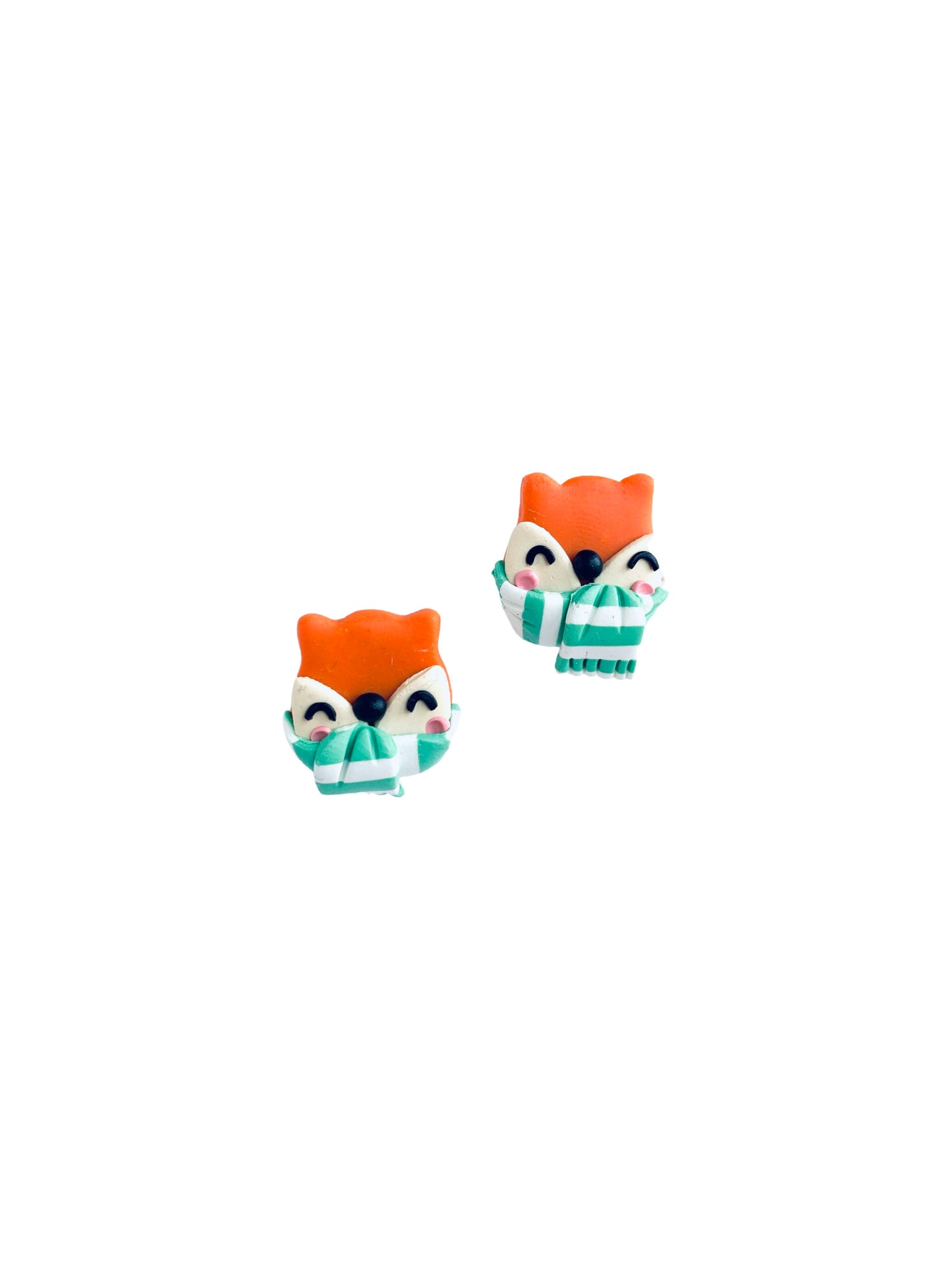 Winter Fox Clip Earrings