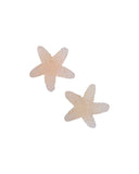 Deniz Yıldızı Gümüş Stud Küpe - Somon / Star Fish Silver Stud Earring - Salmon