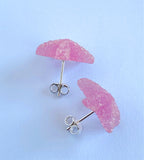 Deniz Yıldızı Gümüş Stud Küpe - Pembe / Star Fish Silver Stud Earring - Pink