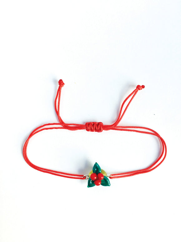 Cam Yılbaşı Kokina Bileklik / Glass Christmas Holly Bracelet