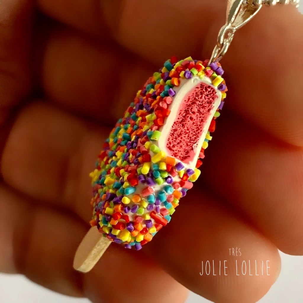 Sprinkle Ice Lollie Gümüş Kolye