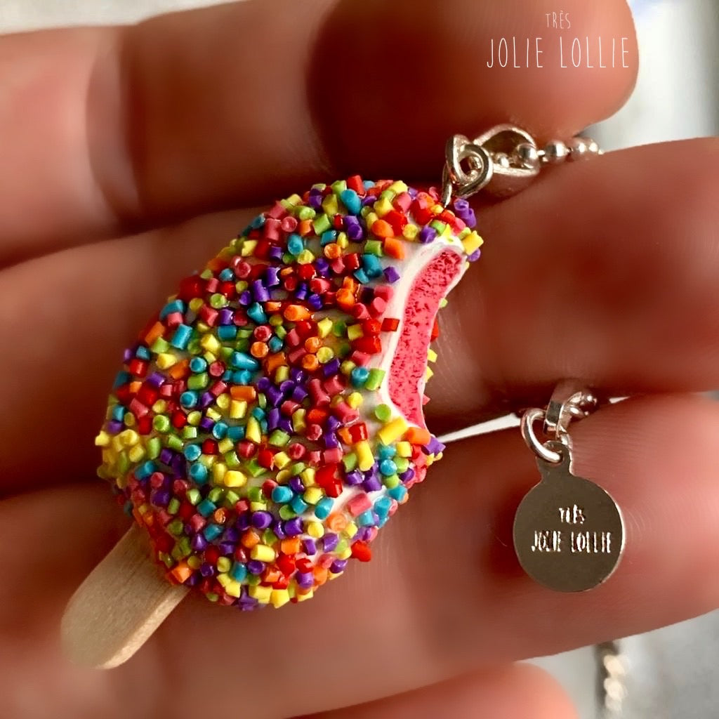 Sprinkle Ice Lollie Gümüş Kolye