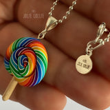 Lolipop Gümüş Kolye / Rainbow Lollipop Silver Necklace