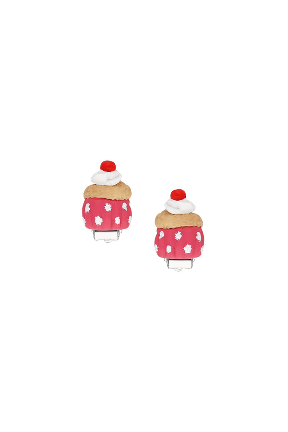 Cupcake Klips Küpe / Cupcake Clip-on Earring