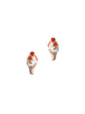 Külah Dondurma Klips Küpe - Sprinkle / Ice cream Clipon Earring - Sprinkle