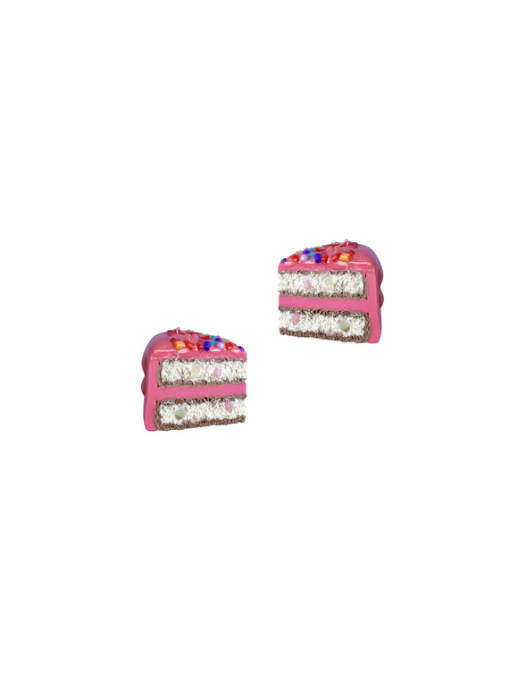 Pasta Klips Küpe - Pembe / Cake Clip-on Earring - Pink