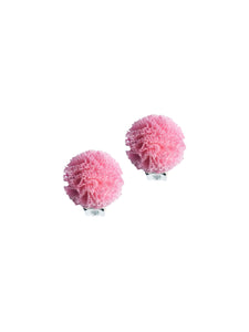 Ponpon Klips Küpe - Pembe  / Ponpon Clip-on Earring - Pink