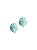 Ponpon Klips Küpe - Su Yeşili  / Ponpon Clip-on Earring - Light Turquoise