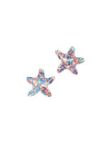 Simli Deniz Yıldızı Klips Küpe / Star Fish Clip-on Earring