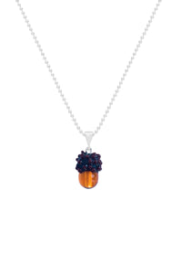 Cam Meşe Palamudu Gümüş Kolye / Glass Acorn Silver Necklace