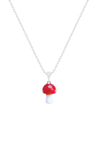 Cam Mantar Gümüş Kolye / Glass Mushroom Silver Necklace