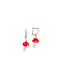 Cam Mantar Küpe / Glass Mushroom Earring