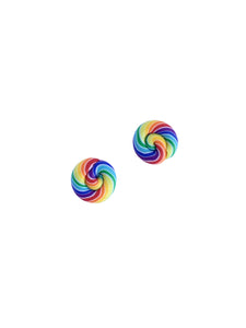 Rainbow Loli Gümüş Stud Küpe / Rainbow Loli Silver Stud Earring